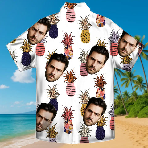 Camisa hawaiana con cara personalizada: ¡Atrae miradas este verano! 