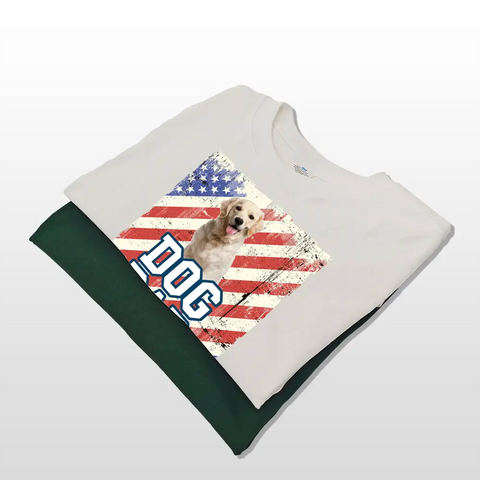 Foto personalizada: "El hogar está donde esté mi perro papá". Camisetas, sudaderas y sudaderas personalizadas para perros. Regalo para papá, abuelo. Día del padre. Regalo para papá, dueños de mascotas y amantes de las mascotas. 