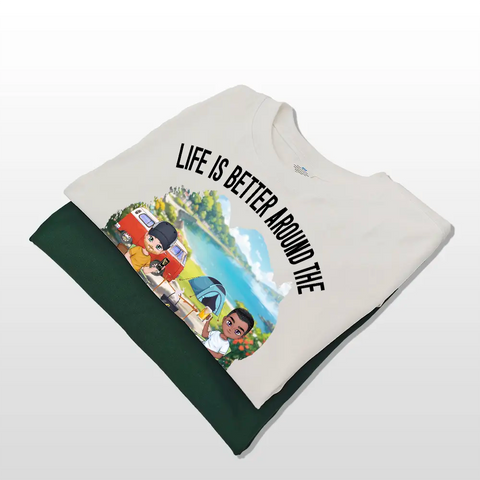 Camping avec des hommes, t-shirts en coton personnalisés, sweats à capuche, sweatshirts, cadeaux pour les amis