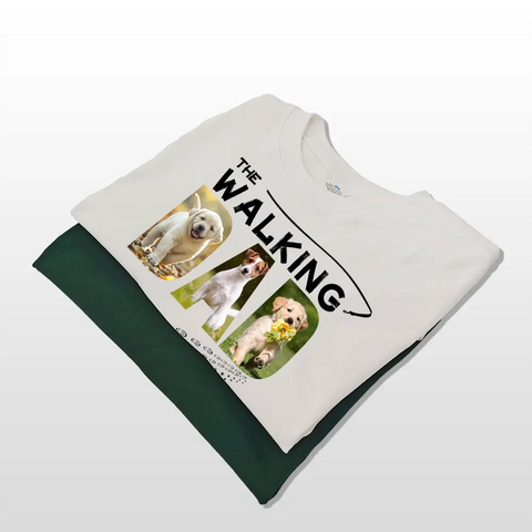 T-shirts, sweats à capuche et sweatshirts personnalisés avec photo de chien « The Walking Dad » 