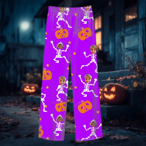 Boo Skeleton Family Pajamas – Personalized Halloween Pumpkin Sleepwear