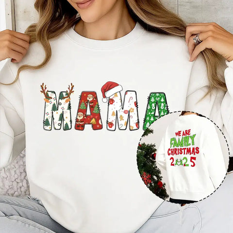 Personalized Grinch-themed family T-shirts, sweatshirts, and hoodies – double-sided print
