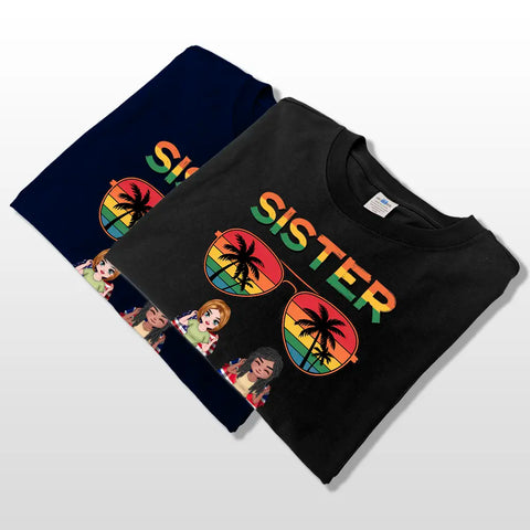 Drapeau national personnalisé, t-shirts en coton personnalisés, sweats à capuche, sweatshirts, cadeaux pour sœurs