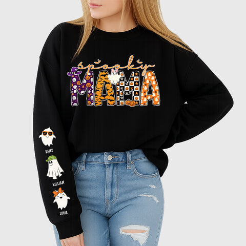 Personalized Halloween Sweatshirt Gifts for Mom – Customized with Kids and Cute Characters
