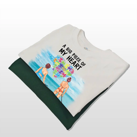 Surfer avec sa meilleure sœur, T-shirt personnalisé en coton premium, sweat à capuche, sweat-shirt - Cadeau pour amis