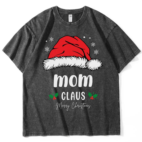 Mom Claus Christmas T-Shirt – Personalized Holiday Gift for Mom