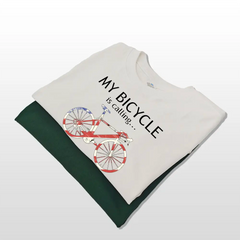 Mi bici te llama: camisetas, sudaderas y sudaderas personalizadas para ciclistas apasionados. 