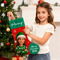 Personalized Photo Christmas Stockings - Christmas Gifts for Mom, Dad, Siblings, Kids