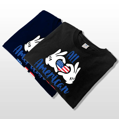 Papás, abuelos e hijas estadounidenses: camisetas, sudaderas y sudaderas personalizadas para su familia. 