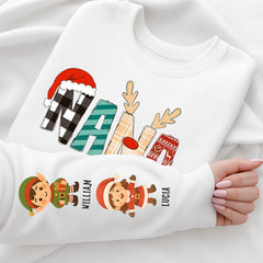 Personalized Christmas Family Sweatshirt 、 Hoodie – Custom Cute Characters & Names