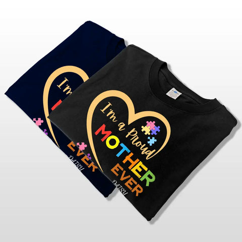 Je suis une mère fière et j'aime mon cœur - T-shirts, sweats à capuche et sweatshirts personnalisés 