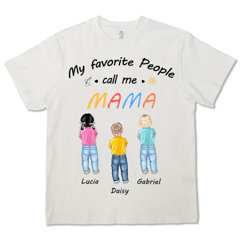 Mes personnes préférées m'appellent papa maman - Cadeau pour mère, père, grand-mère, grand-père - T-shirts personnalisés, sweats à capuche, sweatshirts 