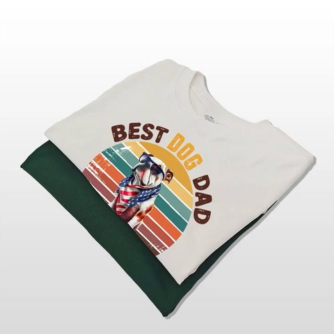El mejor papá de perro: camisetas, sudaderas y sudaderas personalizadas para la familia, regalo para papá y abuelo.