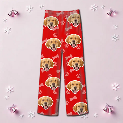 Custom Pet Face Christmas Pajamas – Personalized Family Matching Set