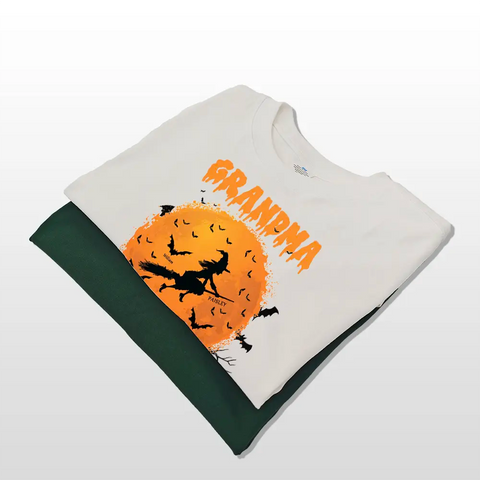 Personalized Halloween T-shirts, Sweatshirts & Hoodies - Grandma, Mom, Witch & Grandkids