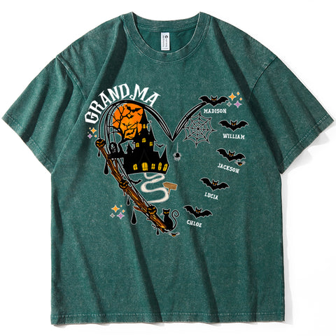 Custom Personalized Family Matching Halloween Shirts - Gift for Grandma and Grandchildren