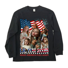 Funny Custom Face 4th of July Shirt – Personalized Patriotic Retro Tee, Vintage USA Independence Day T-shirt Gift