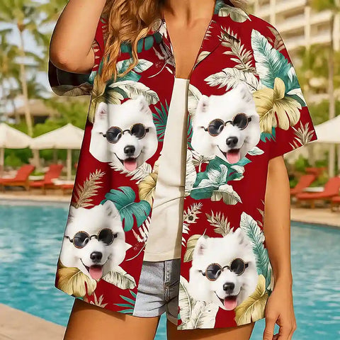 Custom Aloha Shirt with Any Face – Kids, Pets, Partners & More!
