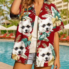 Camisa Aloha personalizada con cualquier cara: ¡niños, mascotas, parejas y más! 