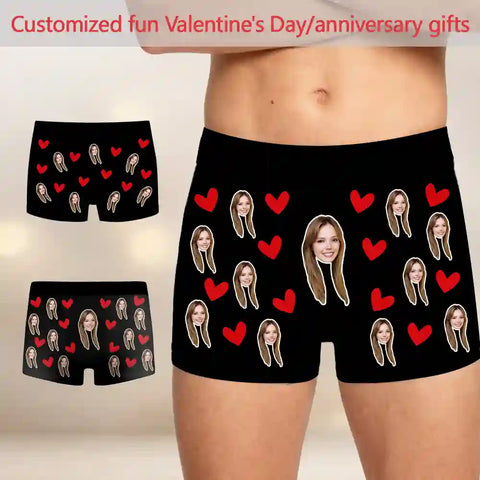 Personalized Face Boxers for Him – Custom Photo Underwear, Wedding, Anniversary & Birthday Gift for Husband or Boyfriend