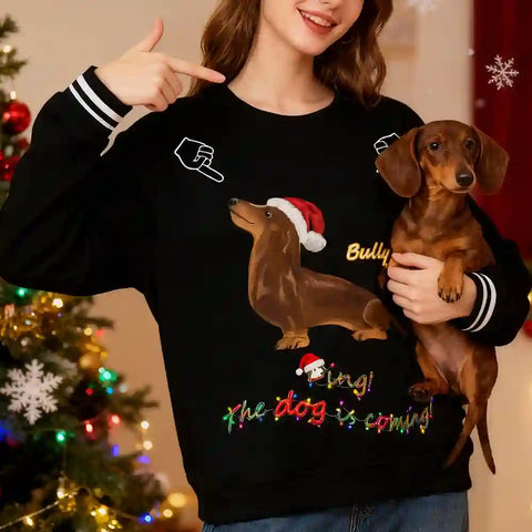 Custom Dog Christmas Ugly Sweater – Personalized Holiday Sweatshirt with Pet Photo, Multiple Dog Prints Available, Perfect Gift for Pet Lovers