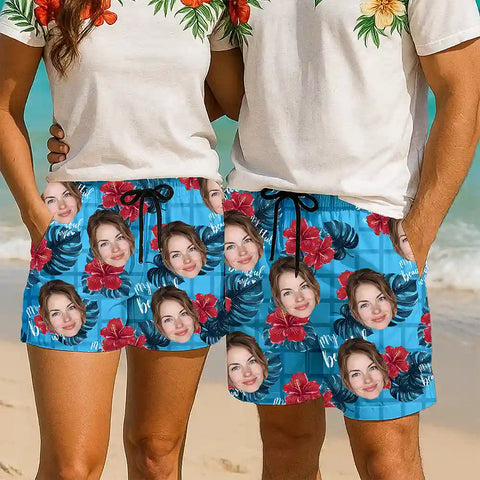 Face-On Hawaiian Shorts – Personalized, Funny & Stylish