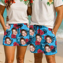 Shorts hawaianos con cara: personalizados, divertidos y con estilo