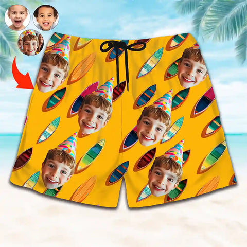 Custom Hawaiian Shorts with Faces – Fun, Personalized Beachwear