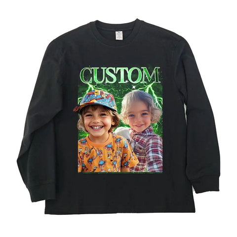 Camiseta unisex vintage con foto personalizada, sudadera con capucha, sudadera para familiares, amantes de las mascotas, mamá