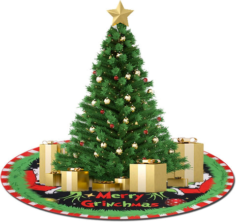 48 Inch Christmas Tree Skirt Collar – Soft Farmhouse Holiday Decor for Christmas Tree & Party Decoration