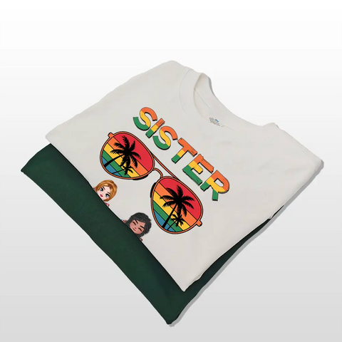 Drapeau national personnalisé, t-shirts en coton personnalisés, sweats à capuche, sweatshirts, cadeaux pour sœurs