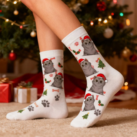 Custom Christmas cat stockings - choose a cute cat