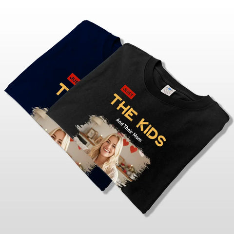 Juste une maman et ses enfants - T-shirts, sweats à capuche et sweatshirts personnalisés, cadeau pour maman