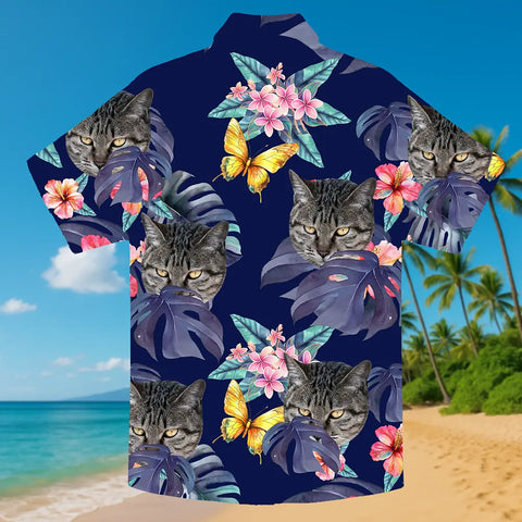 Custom Pet Face Hawaiian Shirt – Made for Sun & Fun