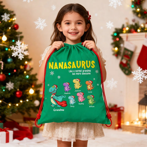 Custom Nanasaurus gift bags with your grandchild's name