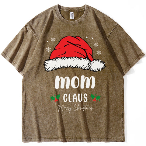 Mom Claus Christmas T-Shirt – Personalized Holiday Gift for Mom