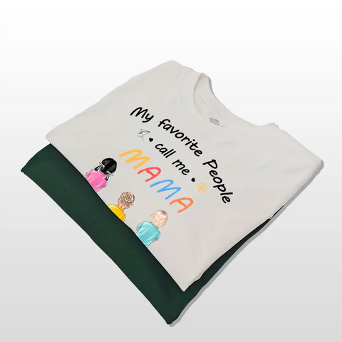 Mes personnes préférées m'appellent papa maman - Cadeau pour mère, père, grand-mère, grand-père - T-shirts personnalisés, sweats à capuche, sweatshirts 