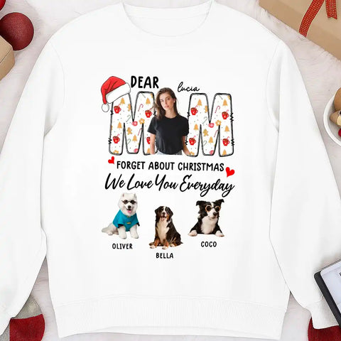 Personalized Dear MOM/DAD Sweatshirt – Custom Owner and Pet Photos