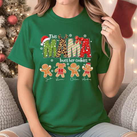  Personalized “This Mama Loves Her Cookies” Christmas Shirt -03