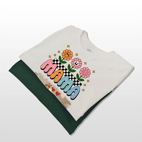 Personalización de fotos gráficas - Camisetas, sudaderas y sudaderas de algodón premium personalizadas - Regalos para mamá 