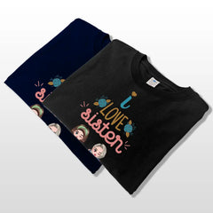 with friends, personalized cotton t-shirts, hoodies, sweatshirts, gifts for sisters
