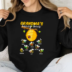 Personalized Grandma’s Honey Bees Sweatshirt with Kids’ Names