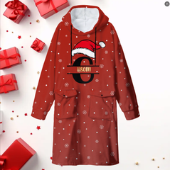 Custom Wearable Blanket Hoodie with Letter A-Z - Oversized Sweatshirt Blanket Hoodie Personalized  Gifts for Christmas