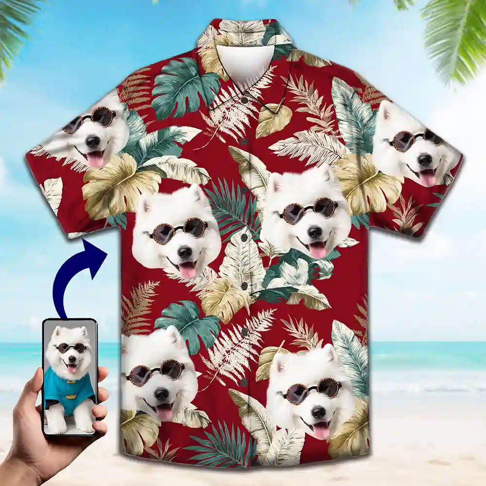 Camisa Aloha personalizada con cualquier cara: ¡niños, mascotas, parejas y más! 