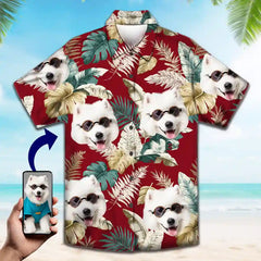 Camisa Aloha personalizada con cualquier cara: ¡niños, mascotas, parejas y más! 