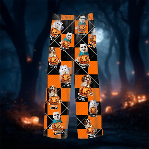 Halloween Pet Pajamas – Personalized  Sleepwear with Dog or Cat Photo & Name