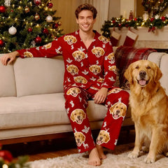Custom Christmas Pajamas with Family Photo – Matching Holiday Set