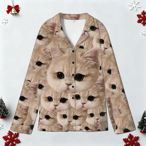 Christmas Pajama Set – Custom Long Sleeve for Families & Pets