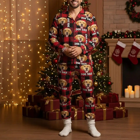 Personalized Christmas Pet Family Pajamas – Holiday Sleepwear with Festive Prints & Matching Hats