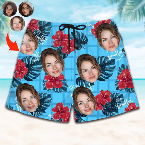 Face-On Hawaiian Shorts – Personalized, Funny & Stylish